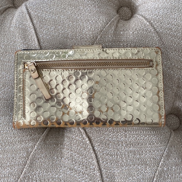 Kate Spade Gold Shiny Wallet - Picture 3 of 5